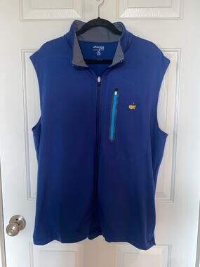 Masters Tech Full Zip Vest Blue Polyester/Spandex Stretch Size XXL